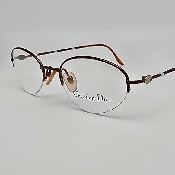 Christian Dior CD3527/J 15V Brown Pearl Semi-Rimless Eyeglasses Frame Austria - Picture 1 of 13